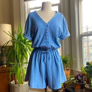Vintage Baby Blue Romper